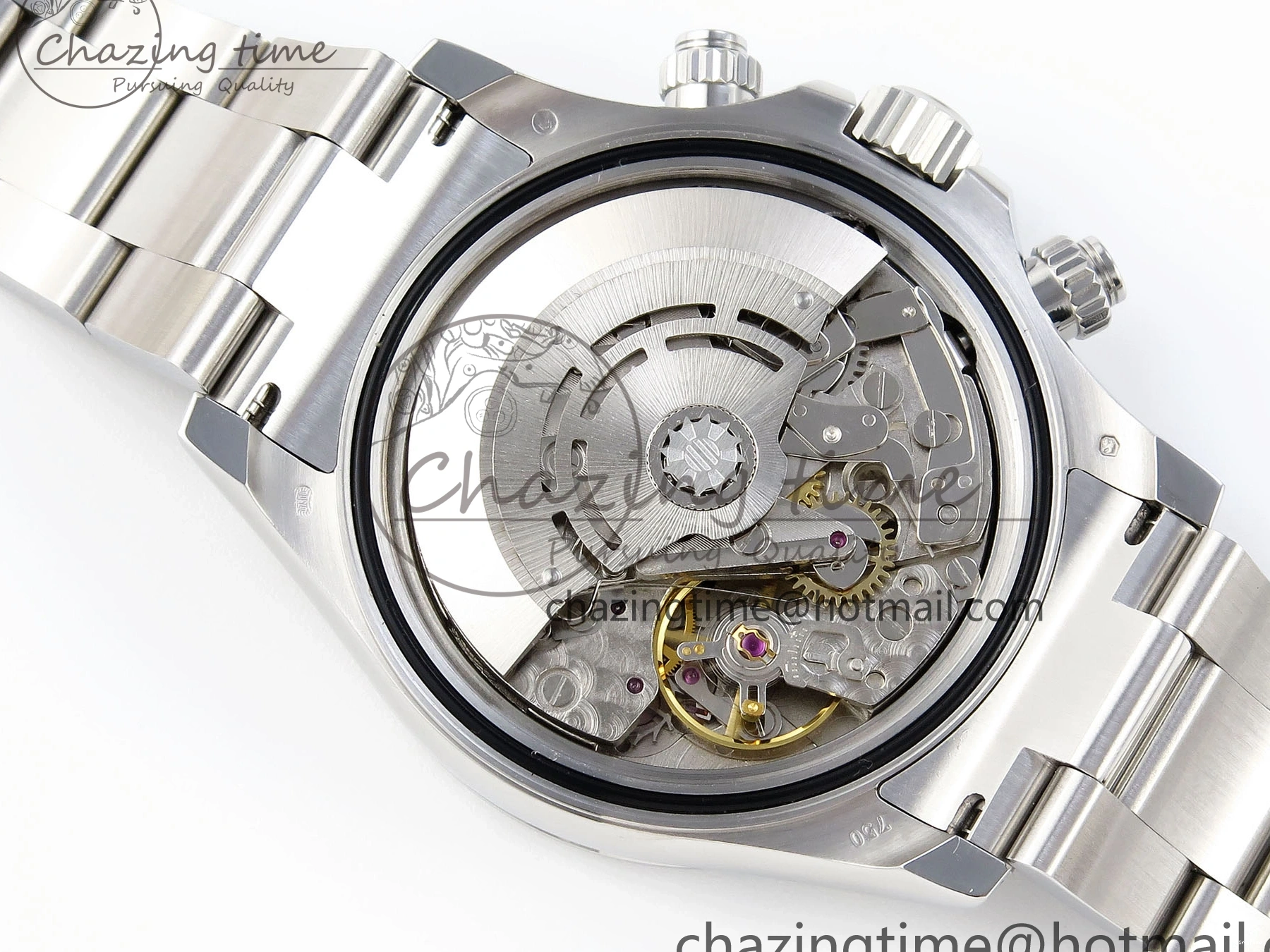 MiroTime 0307 TimelessDesign DAYTONA 116506 SS OMF BEST EDITION ICE BLUE DIAL ON SS BRACELET A7750 (SLIM MOVEMENT) 1811